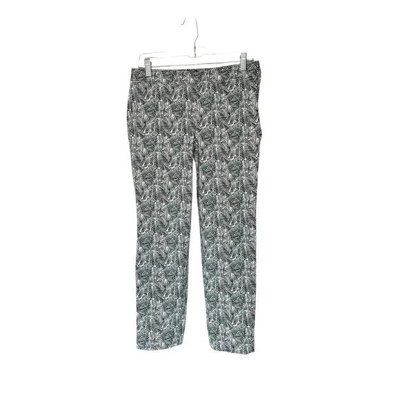 Talbots Green White Career Office Business Chatham Ankle Dress Pants Size 6 - Picture 1 of 10